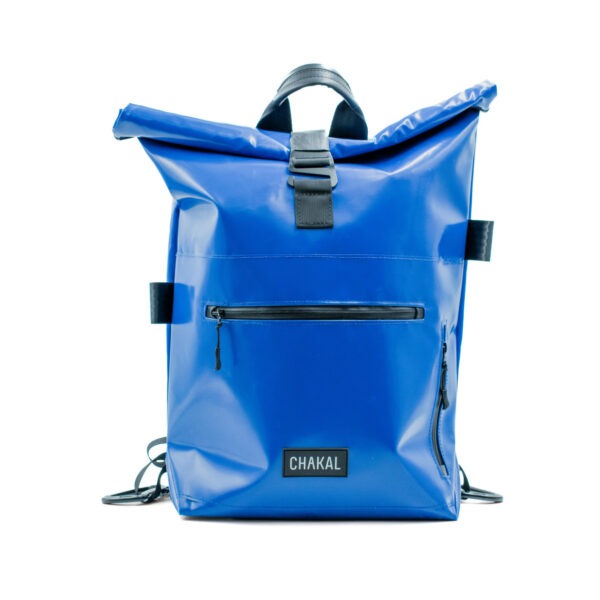 BX01G water-repellent backpack front, blue backpack
