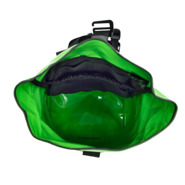 BX03G Apple green waterproof backpack bike inside