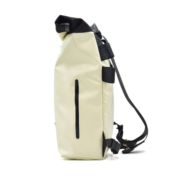 BX04G Cream bike backpack bag side