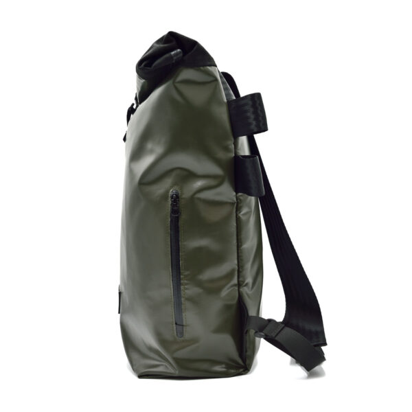BX04G olive bike bag backpack ladies side
